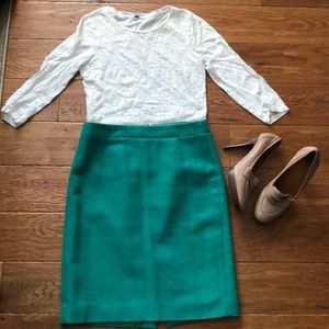 J crew white lace T-shirt